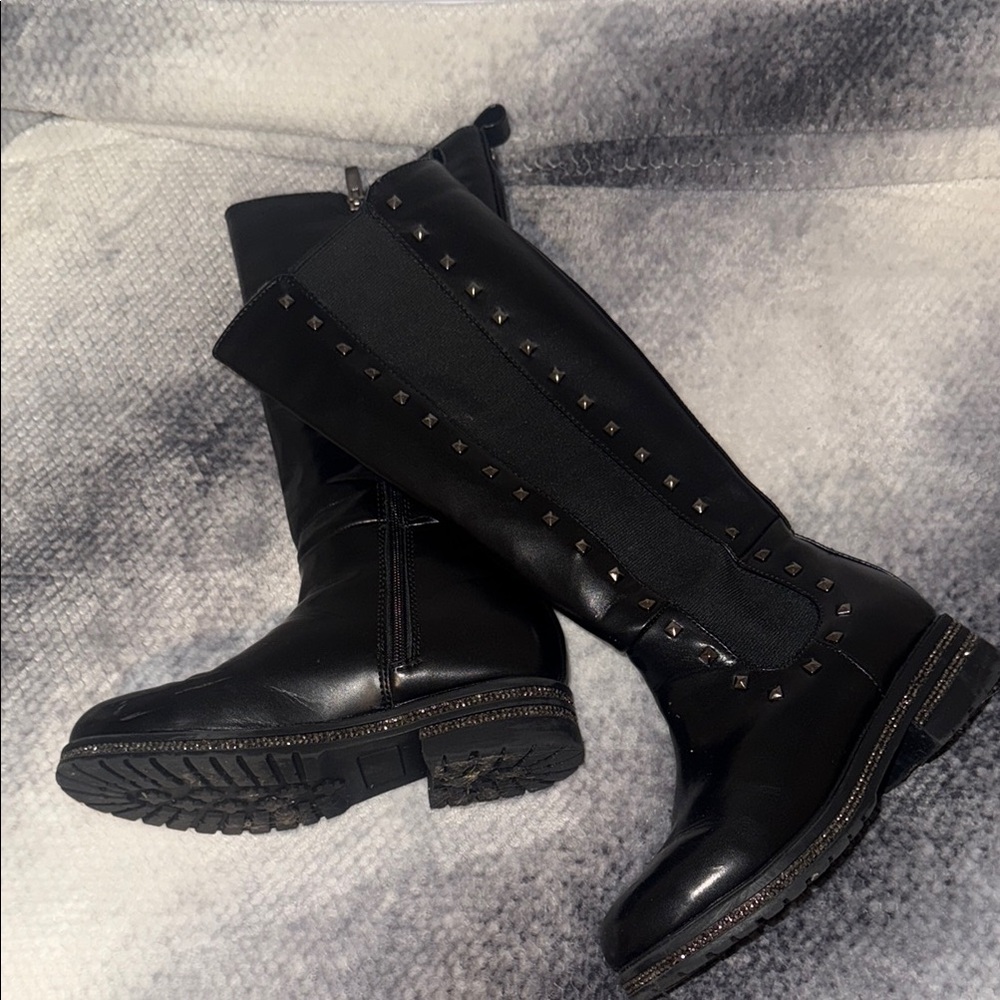Kids Vince Camuto Black Studded Boots